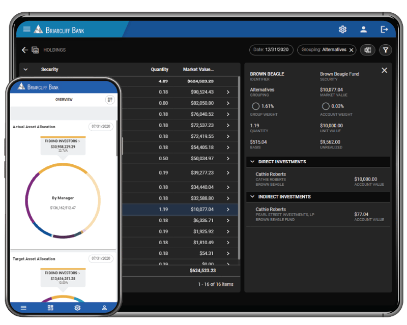 Holdings with Detail + Dashboard